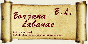 Borjana Labanac vizit kartica